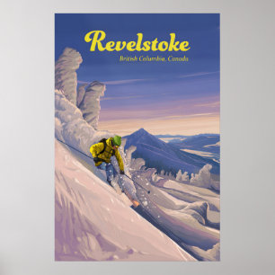 Revelstoke Canada Ski Resort Travel Poster