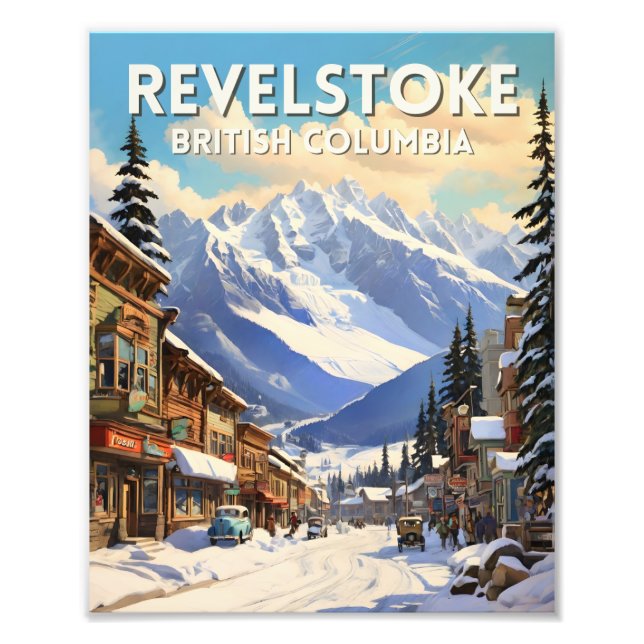 Revelstoke Canada Travel Art Vintage Poster (Front)