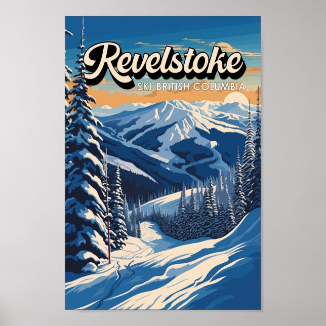 Revelstoke Canada Winter Vintage Poster (Front)