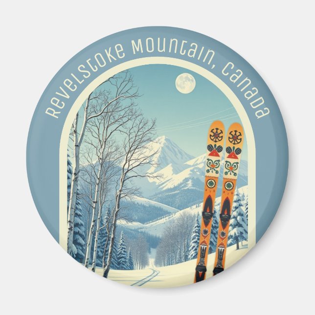 Revelstoke Mountain Canada ski souvenir  Magnet (Front)