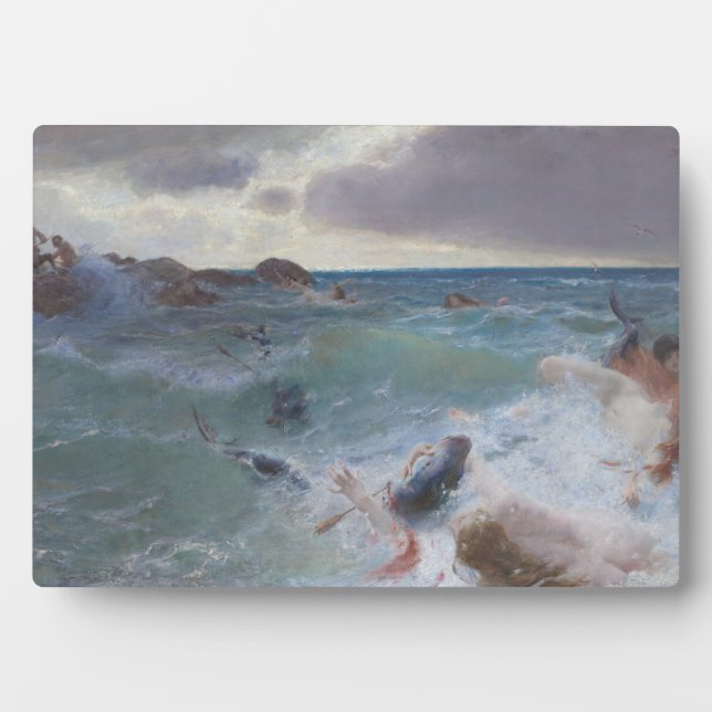 Revenge of the Centaurs, c.1890 (oil on canvas) Plaque (Front)