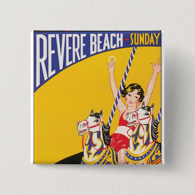 Revere Beach Sunday 15 Cm Square Badge (Front)