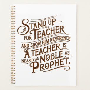 reverence and honour towards Teacher Planner