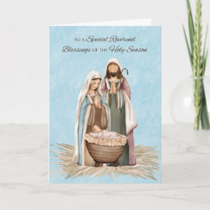 Reverend Christmas Blessings and Thanks Card