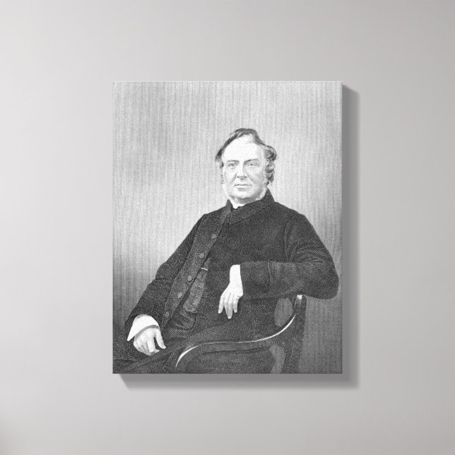 Reverend Hugh Stowell, engraved by D. J. Pound Canvas Print (Front)