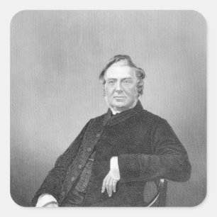 Reverend Hugh Stowell, engraved by D. J. Pound Square Sticker