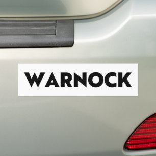 Reverend Warnock Georgia Senate runoff black Bumper Sticker
