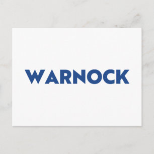 Reverend Warnock Georgia Senate runoff blue white Postcard