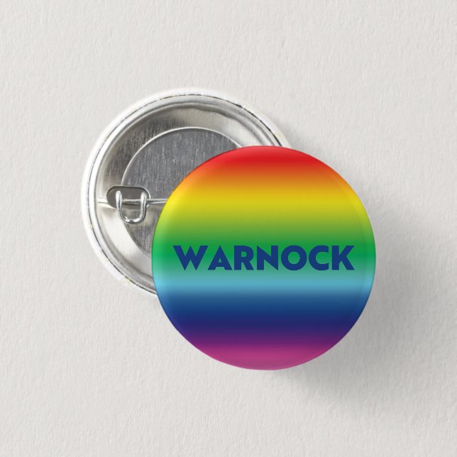 Reverend Warnock Georgia Senate runoff pride lgbt 3 Cm Round Badge (Front & Back)