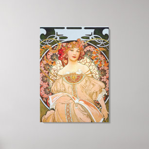 Reverie by Alphonse Mucha Canvas Print