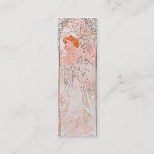 Reverie du Soir (1899) Bookmark  Mini Business Card (Front)