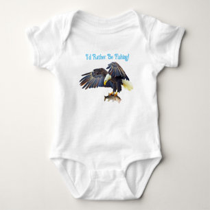 Reversable I'd Rather Be Fishing - Kiss My Bass Baby Bodysuit