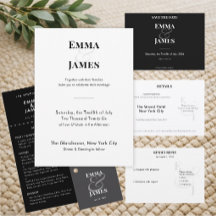 Reverse Black Ampersand Wedding | Save the Date