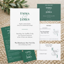 Reverse Emerald Ampersand Wedding | Save the Date