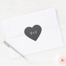 Reverse Handwritten Couple Initials Envelope Seal