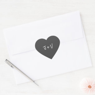 Reverse Handwritten Couple Initials Envelope Seal