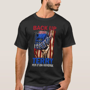 Reverse July 4th Fireworks Back It Up Terry Americ T-Shirt
