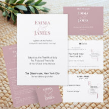 Reverse Mauve Ampersand Wedding | Save the Date