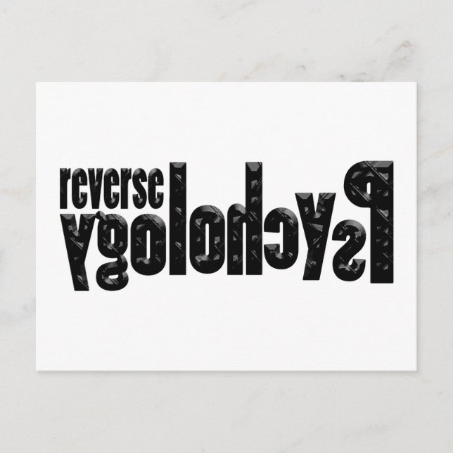 Reverse Psychology Postcard (Front)