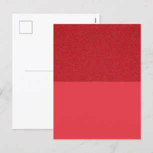 Reverse Split-Horizontal Tomato Red Postcard
