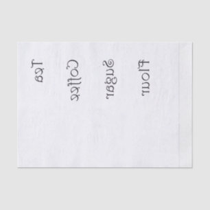 Reverse Tea Coffee Flour Sugar Tissue Paper