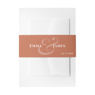 Reverse Terra Wedding Invitation Belly Band Name