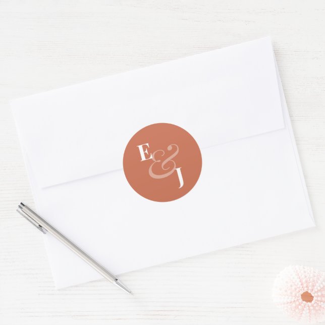 Reverse Terracot Ampersand Wedding | Envelope Seal (Envelope)