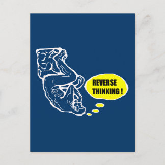 Reverse thinking postcard
