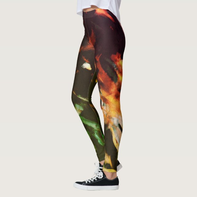 Reverse Tie Dye Leggings - Cute Womens Gift (Left)