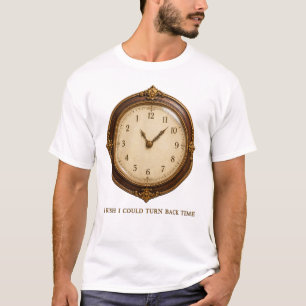 Reverse Time Nostalgia Clock T-Shirt