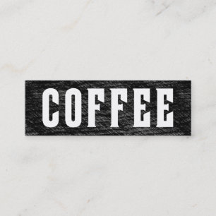 Reversed Letterpress Style Word Coffee Punchcard Loyalty Card