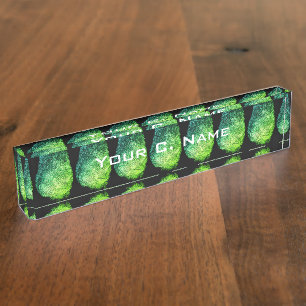 Reversed Loop Fingerprint Greenish Nameplate