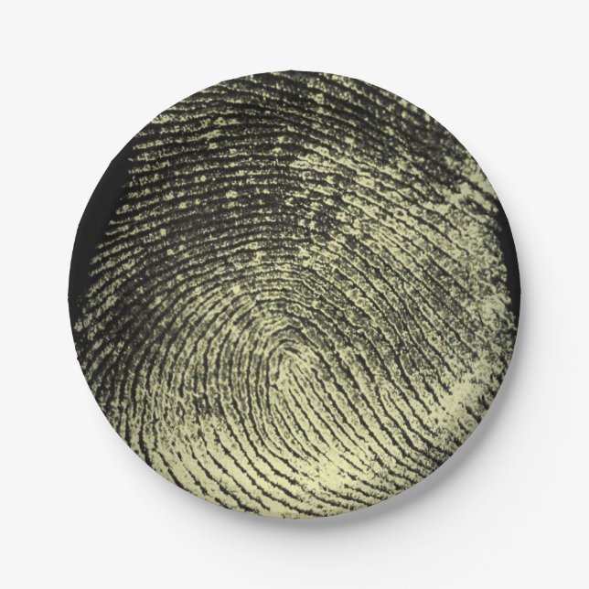 Reversed Loop Fingerprint Paper Plate (Front)
