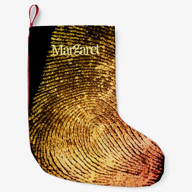 Reversed Loop Fingerprint Small Christmas Stocking (Front)