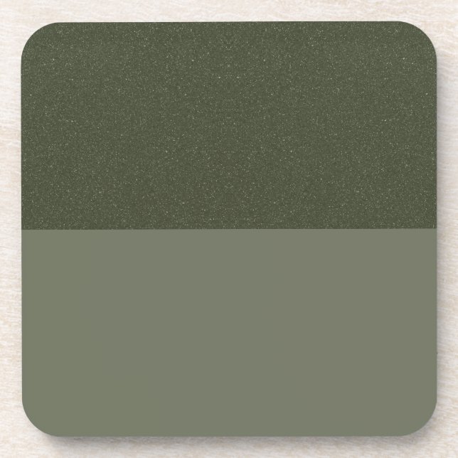 Reversed Moss Green Split Coaster – Customisable (Front)