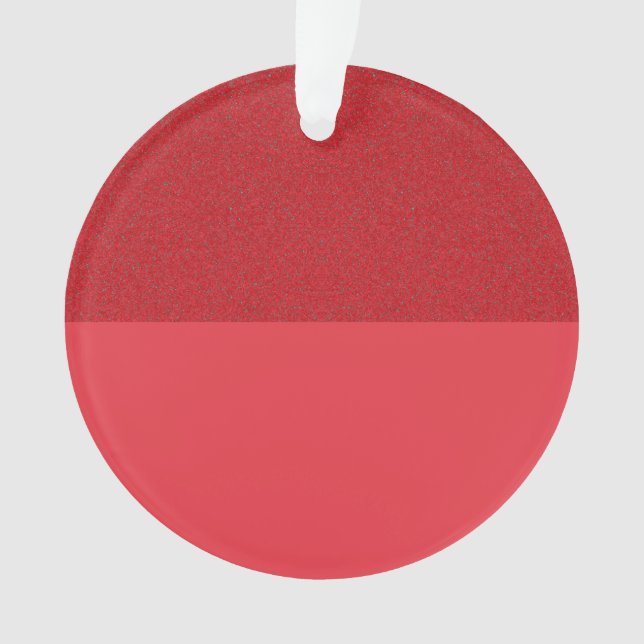 Reversed Split Tomato Red Acrylic Ornament Custom (Front)