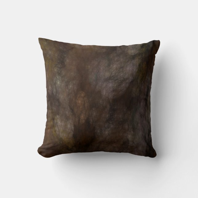 Reversible Abstract Grunge Pillow in Earth Tones (Front)