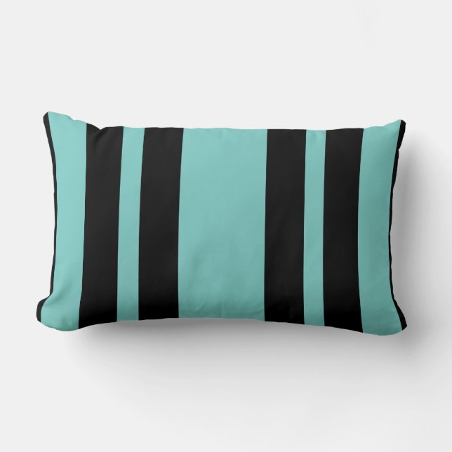 Reversible Aqua Stripes Lumbar Cushion (Front)