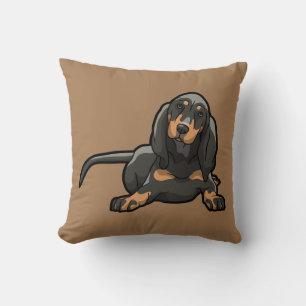 Reversible Black & Tan Coonhound Cushion