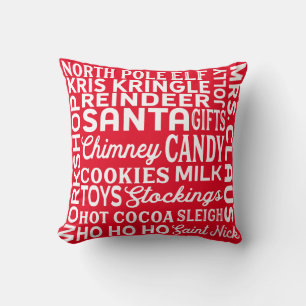 Reversible Christmas Eve Words Cushion