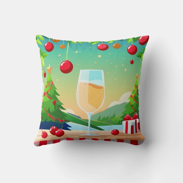 Reversible Christmas Love Pillow  (Back)