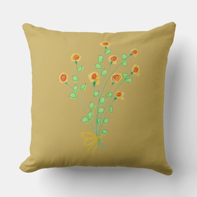 Reversible Classy Gold Pillow (Front)