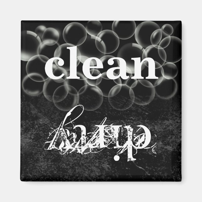 Reversible Dirty Clean Dishwasher Magnet (Front)