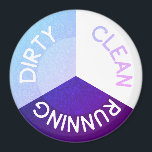 Reversible Dishwasher Clean Dirty Magnet<br><div class="desc">Reversible dishwasher modern magnet to help keep your organised at home or in the workplace lunch break room. Dishwasher magnet that you rotate to clean dishes,  dirty dishes or dishwasher is running. Help communicate with your family or coworkers the status of your dishes.</div>