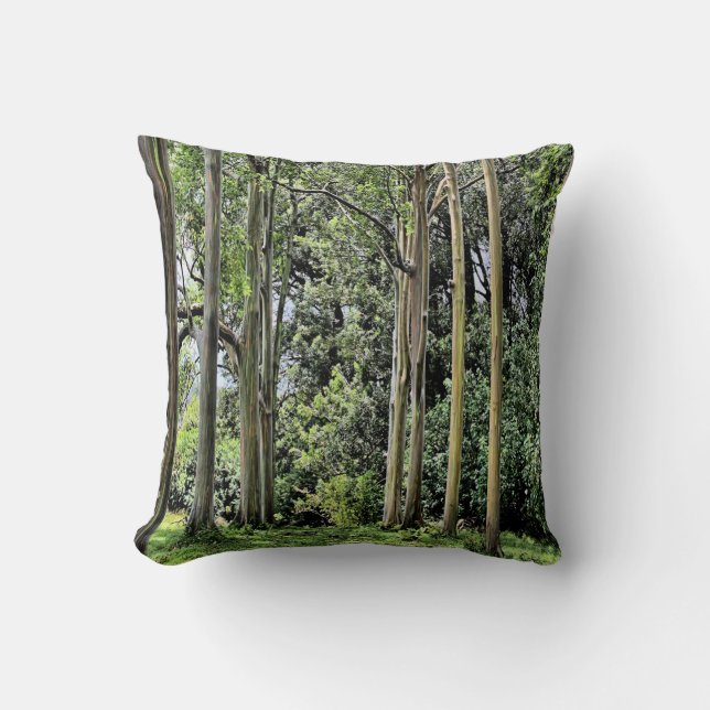 Reversible Eucalyptus Bamboo Throw Pillow (Front)