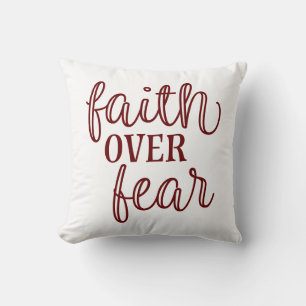 Reversible Faith Over Fear Cushion