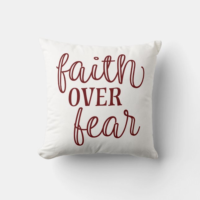 Reversible Faith Over Fear Cushion (Front)