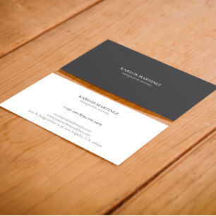 Reversible Gray & White Immigration Attorney Business Card