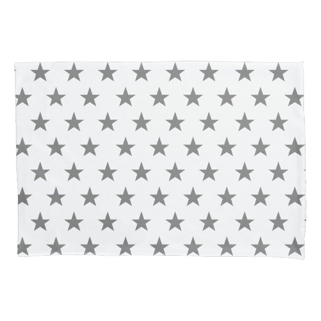 Reversible Grey and White Pillowcase (Front)
