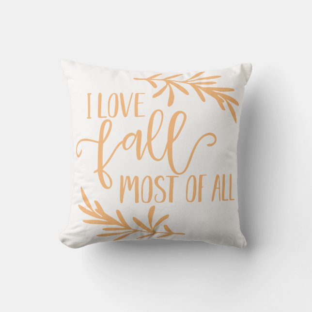Reversible I Love Fall Most Of All Cushion (Front)